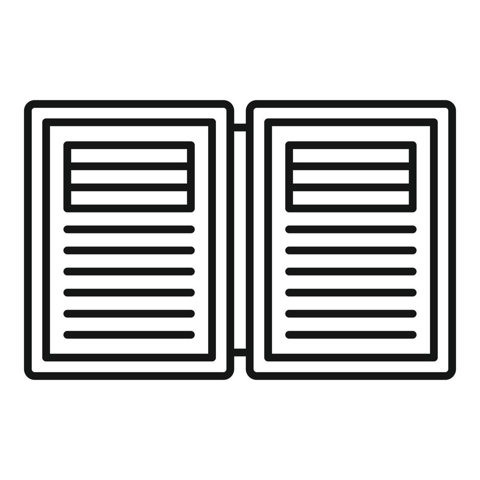 elektronisk bok uppskattare ikon, översikt stil vektor