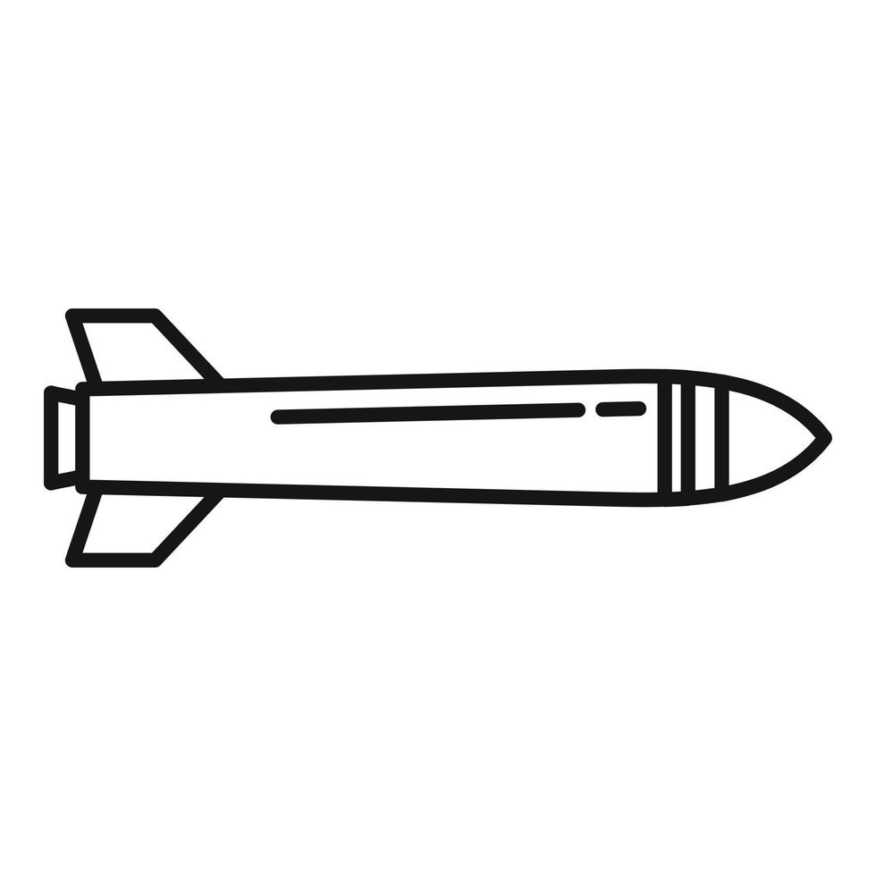 missil bomba ikon, översikt stil vektor