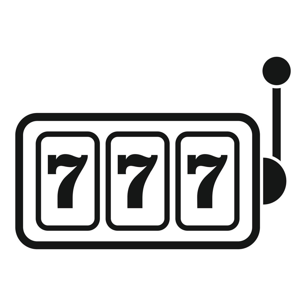 Spielautomaten-Symbol, einfacher Stil vektor