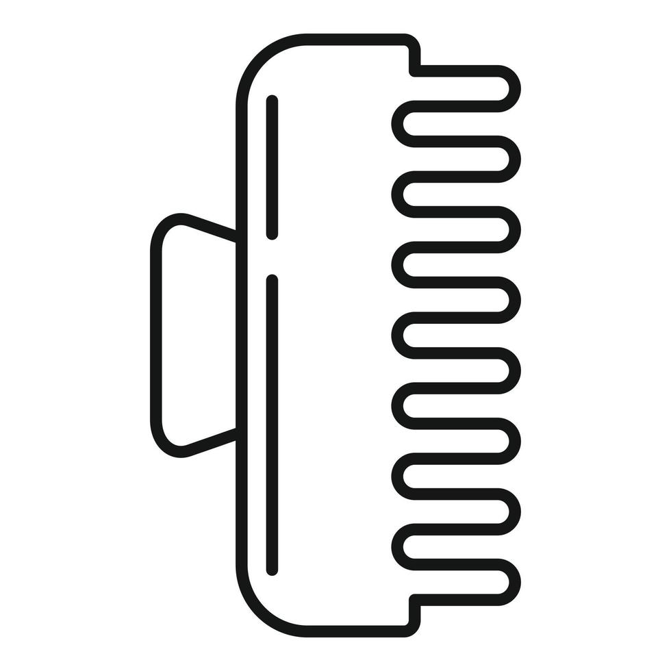 Mode-Barrette-Symbol, Umrissstil vektor