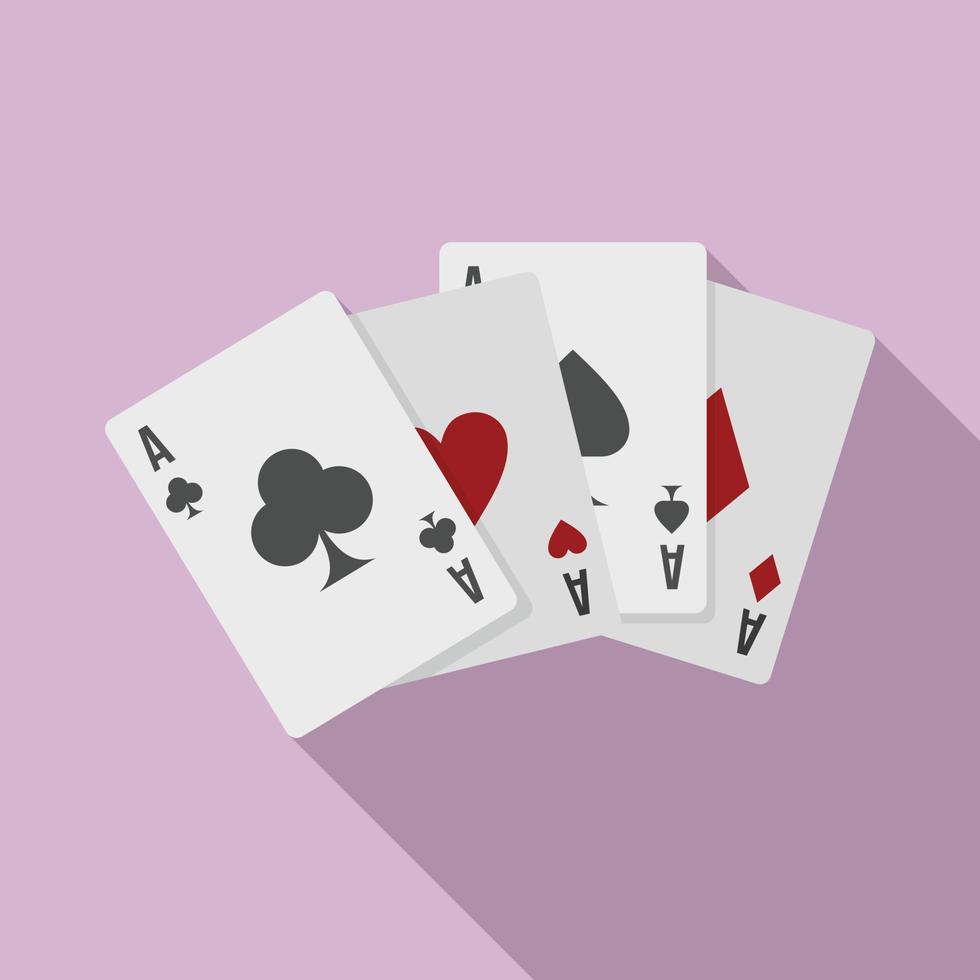 Fortune-Spielkarten-Symbol, flacher Stil vektor