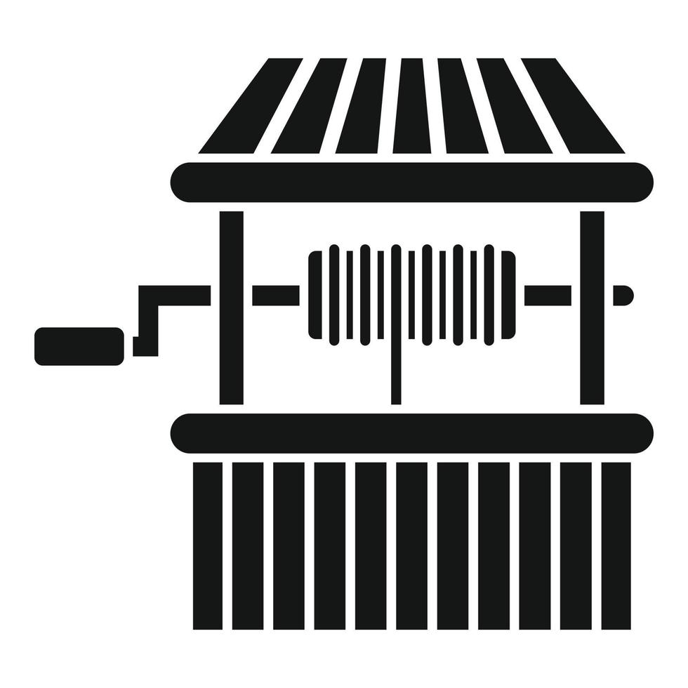 Dorfbrunnensymbol, einfacher Stil vektor