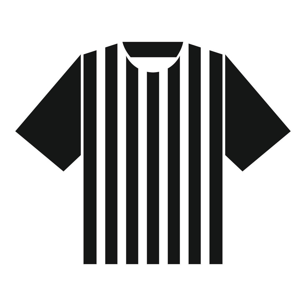 Fußball-Schiedsrichter-T-Shirt-Symbol, einfacher Stil vektor