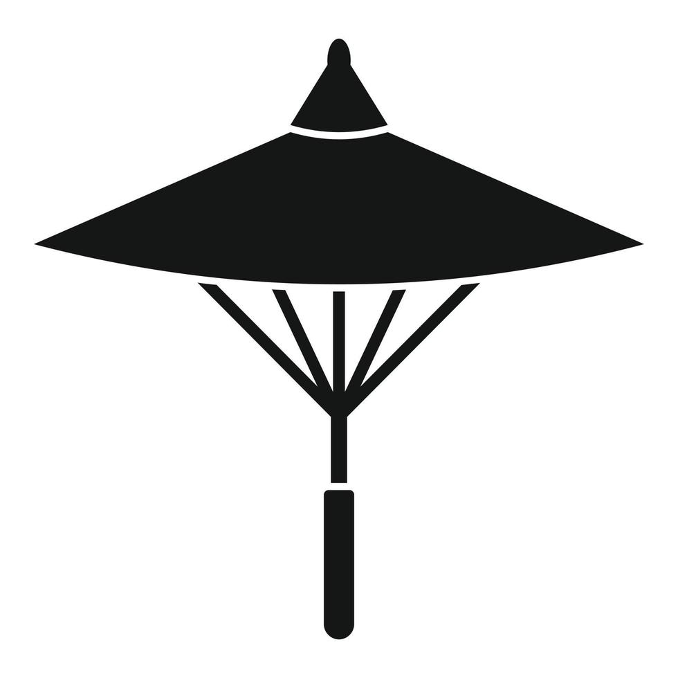 japansk paraply ikon, enkel stil vektor