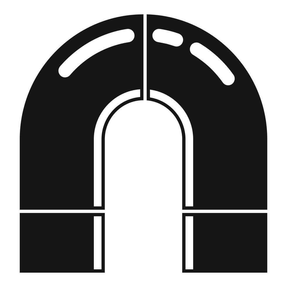 Gravitationsmagnet-Symbol, einfacher Stil vektor