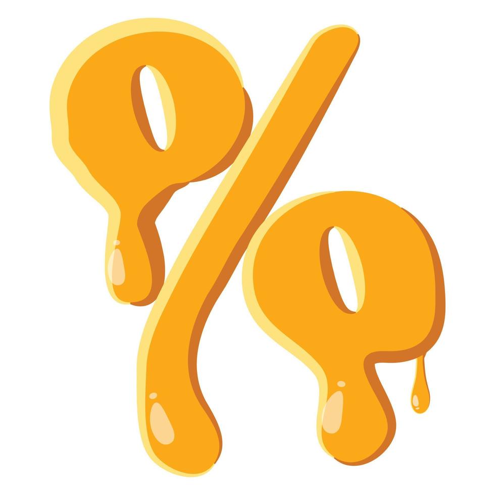 Prozentsatz vom Honigsymbol vektor