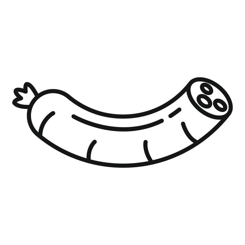 Bratwurst-Wurst-Symbol, Umrissstil vektor