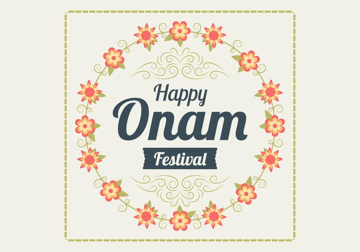 Floral Onam Hintergrund Vektor