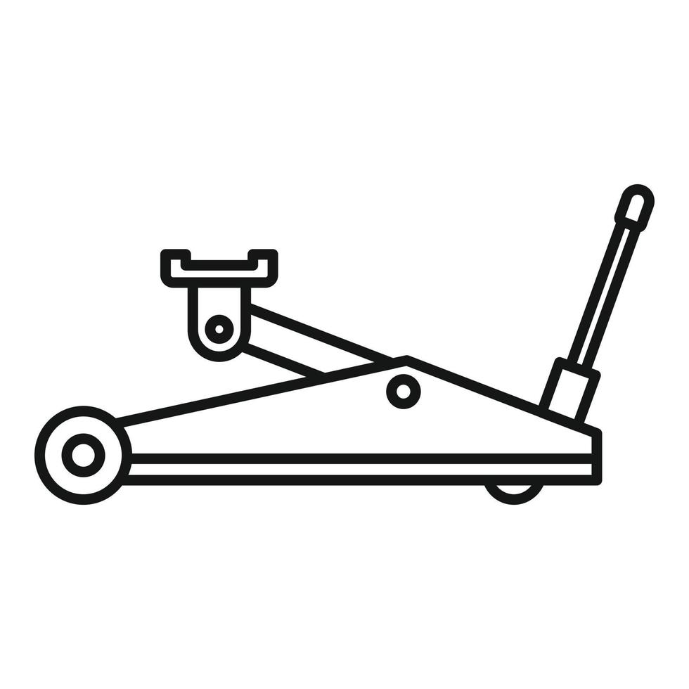 Symbol für hydraulische Hebeschraube, Umrissstil vektor