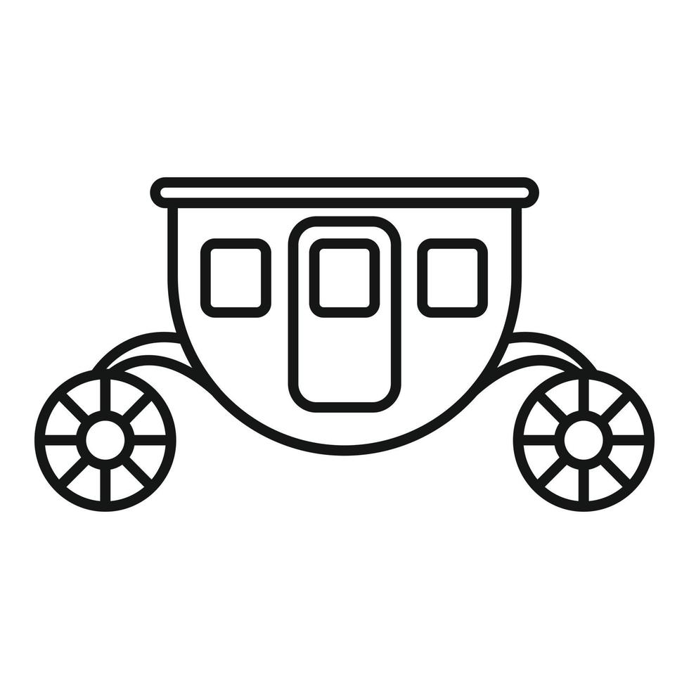 Pferdebrougham-Symbol, Umrissstil vektor