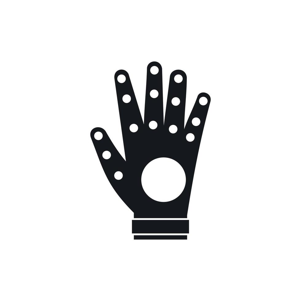 elektronisk handske ikon, enkel stil vektor