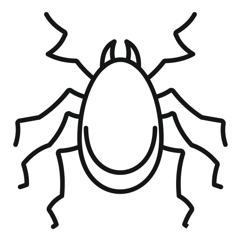 Symbol für Spinnenparasiten, Umrissstil vektor