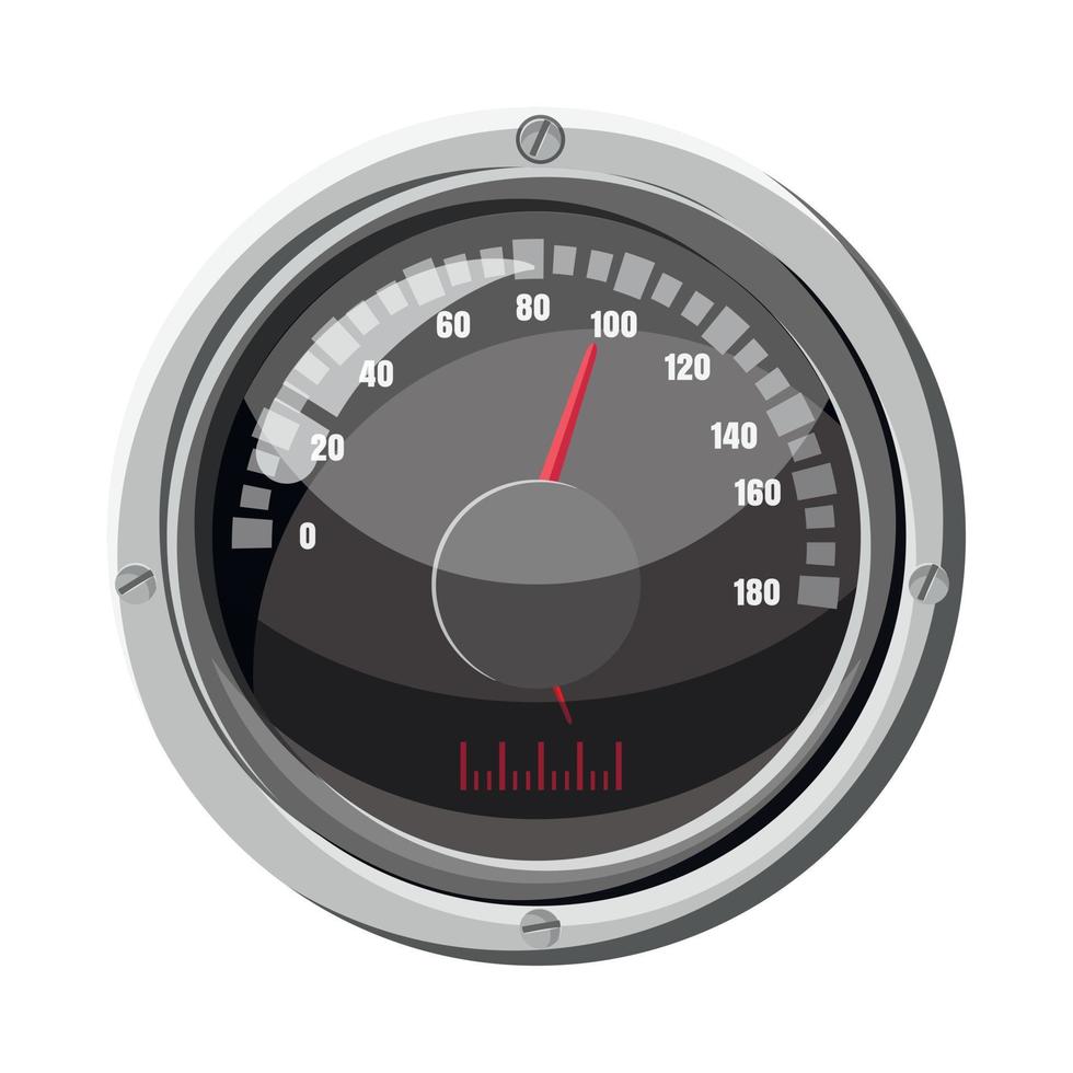 rundes Tachometer-Symbol, Cartoon-Stil vektor