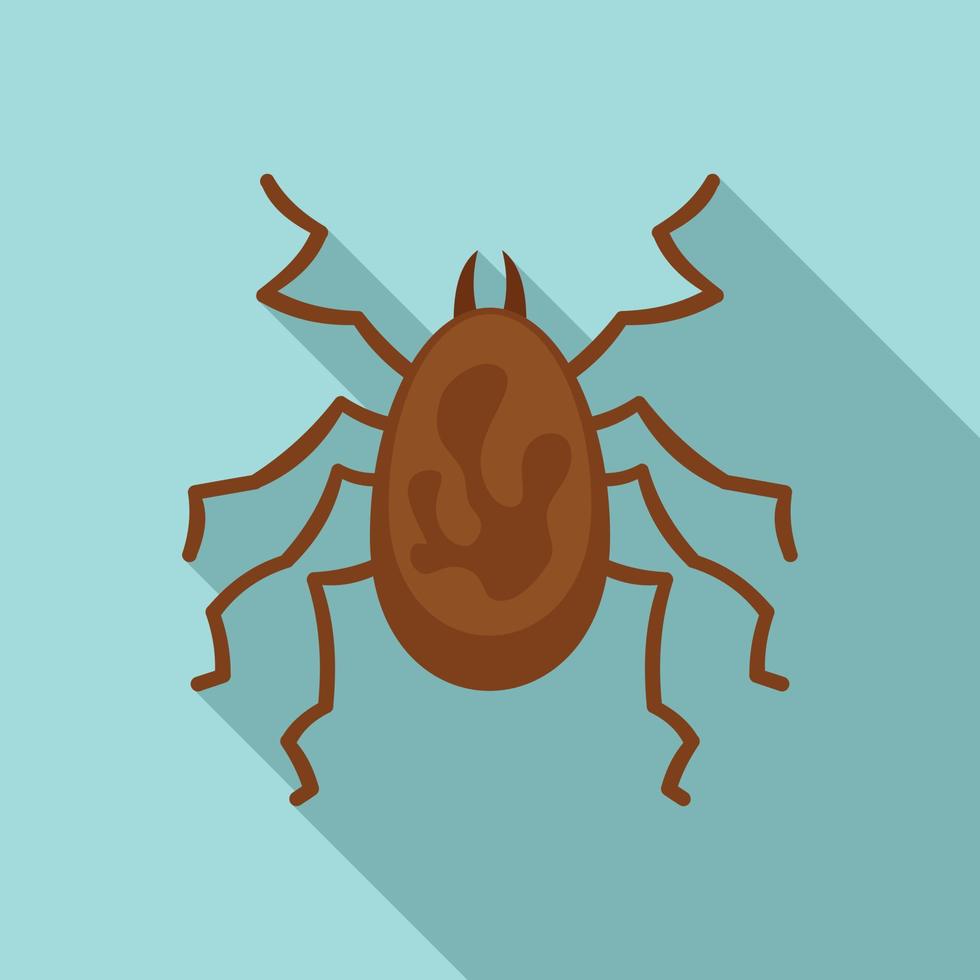 Spindel parasit ikon, platt stil vektor