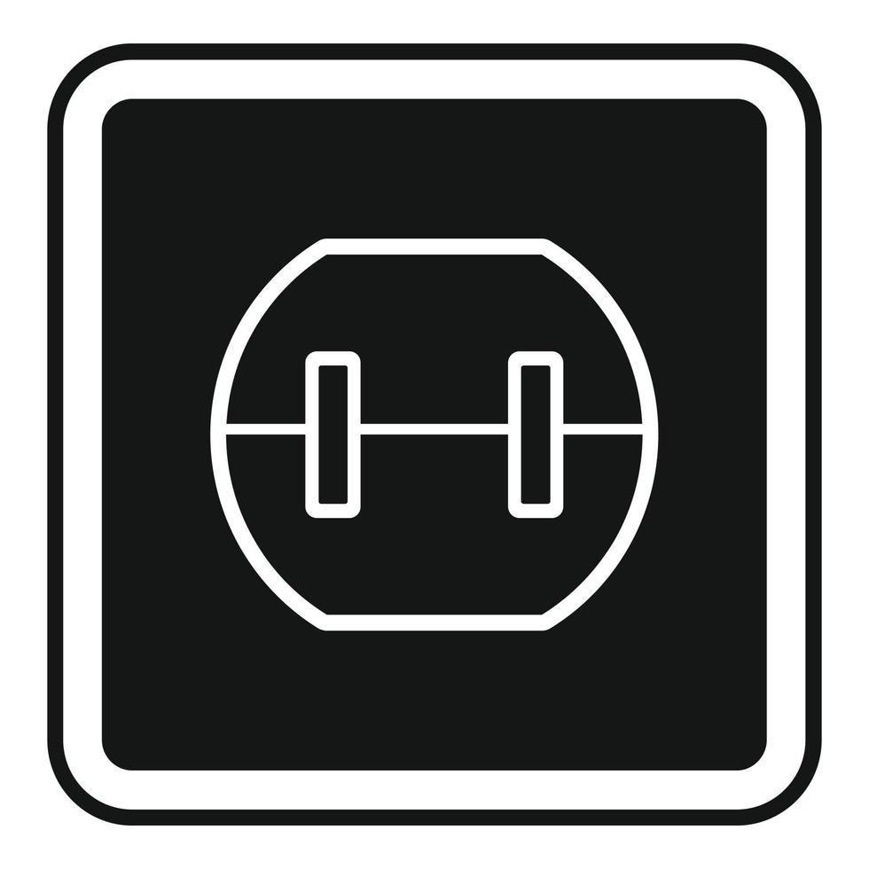 element kraft uttag ikon, enkel stil vektor