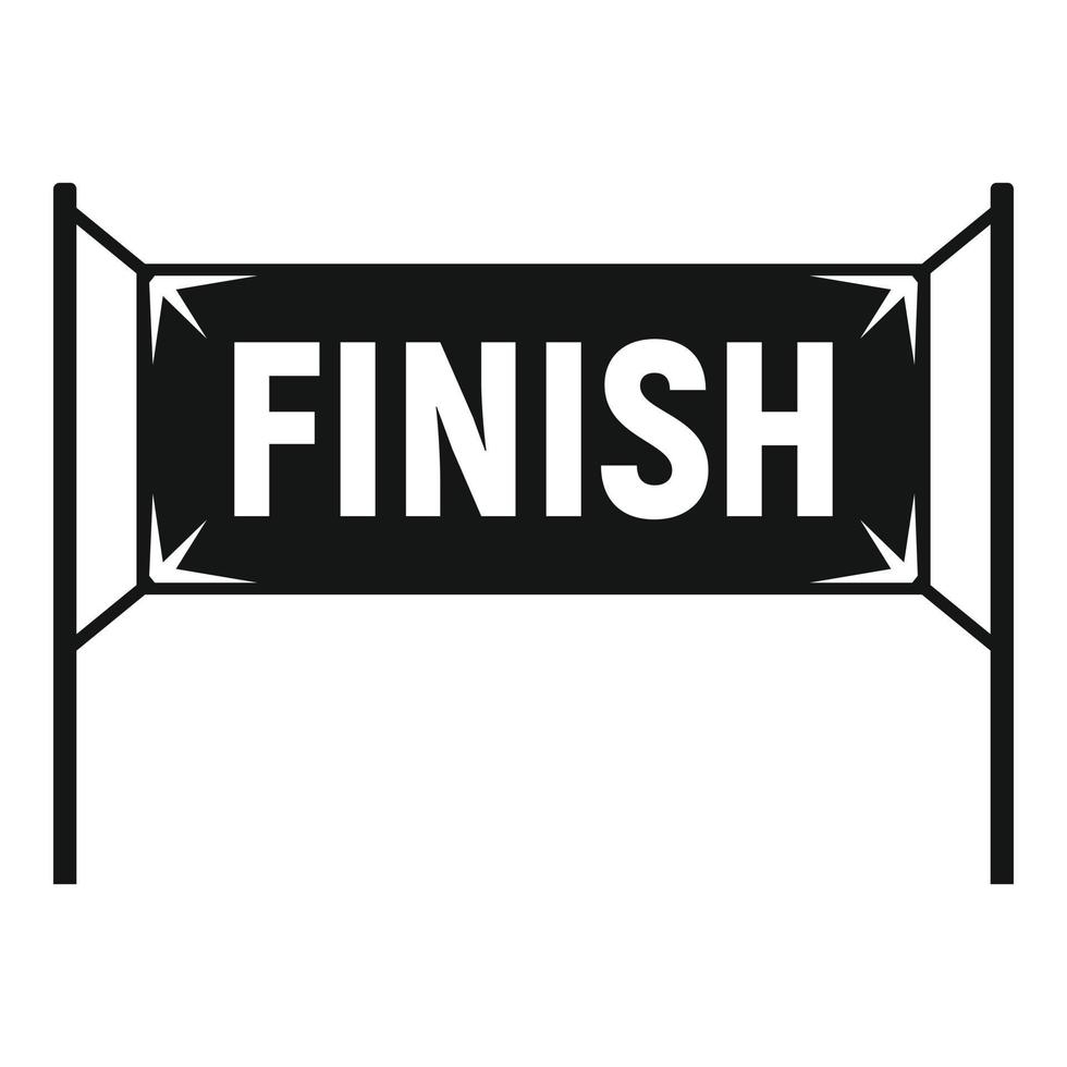 Finish-Gate-Symbol, einfacher Stil vektor