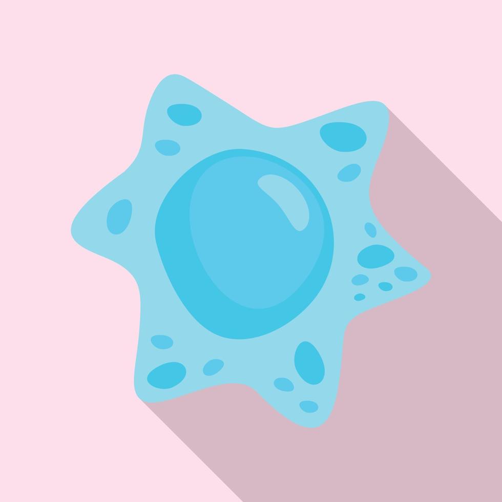stjärna bakterie ikon, platt stil vektor