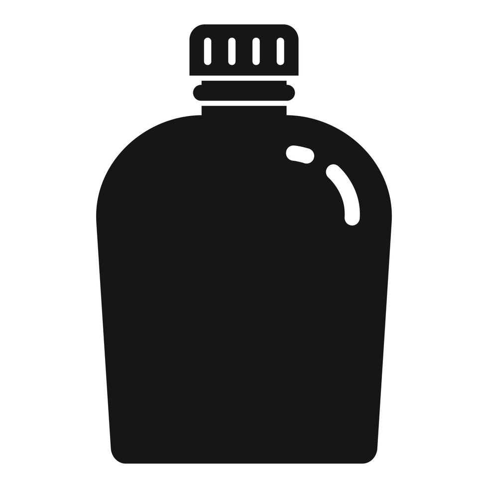 Symbol für Überlebenswasserflasche, einfacher Stil vektor