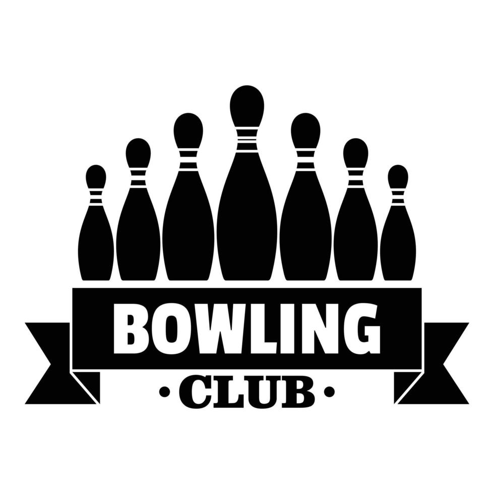 band bowling klubb logotyp, enkel stil vektor