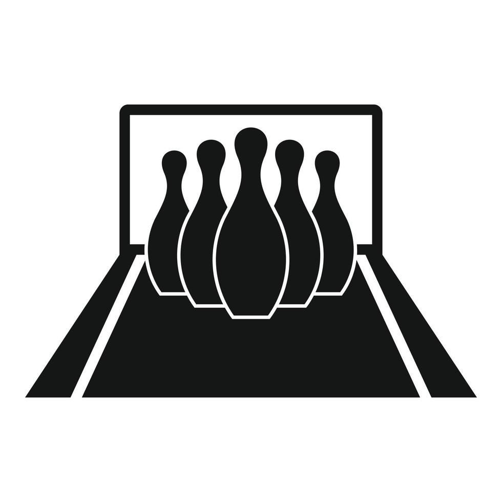 Bowling-Kiefern-Symbol, einfachen Stil vektor