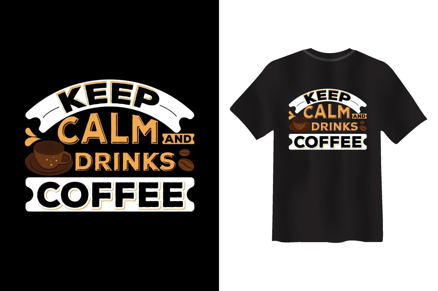 bestes T-Shirt-Design für Kaffeeliebhaber und Kaffee-T-Shirt-Design vektor