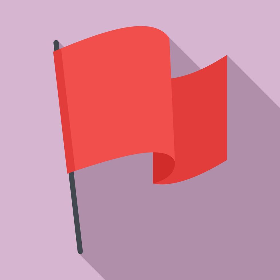 tilldela flagga förträfflighet ikon, platt stil vektor
