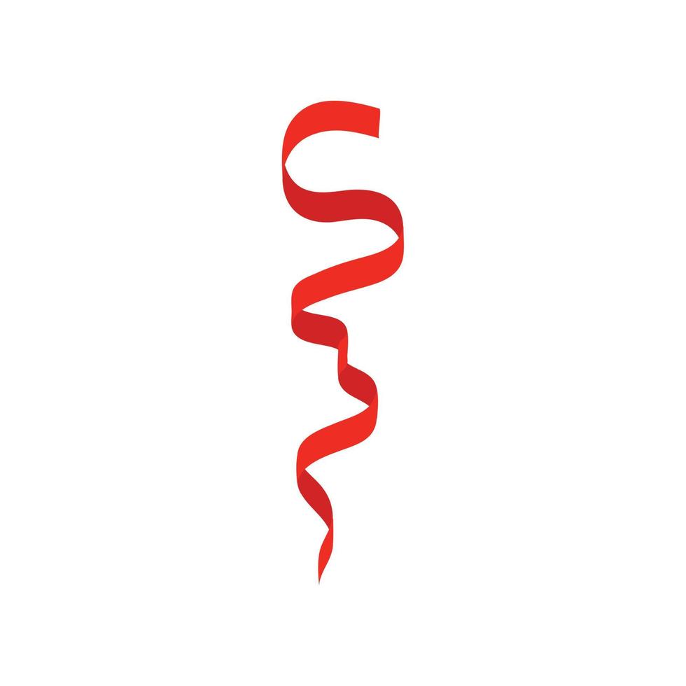xmas serpentin ikon, platt stil vektor
