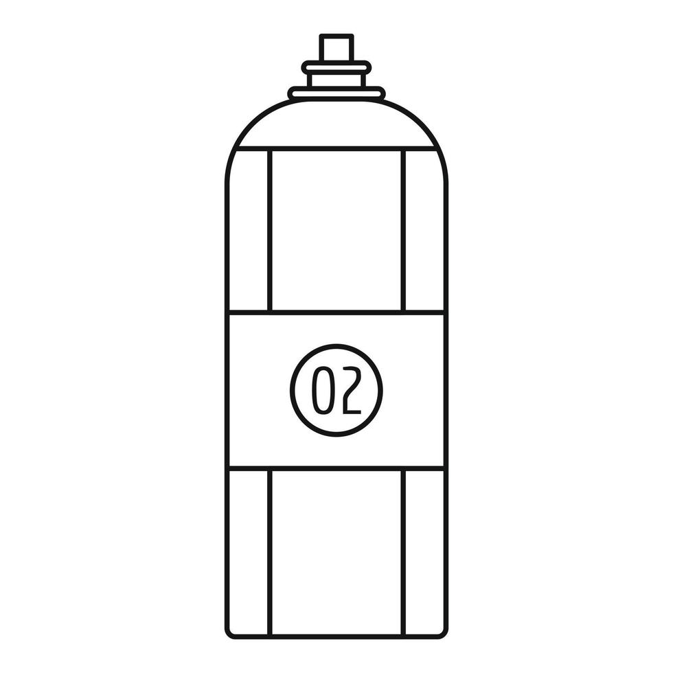 Symbol für Sauerstoffspray, Umrissstil vektor