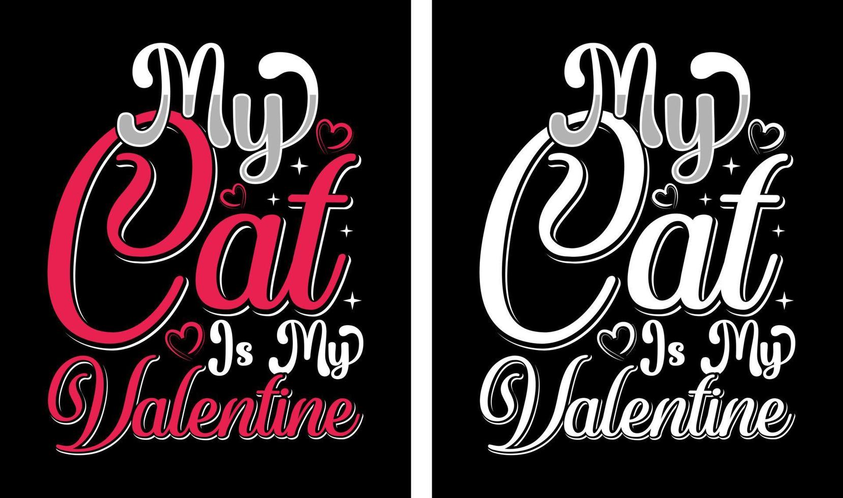 valentinstag katzenliebhaber typografie t-shirts design vektor