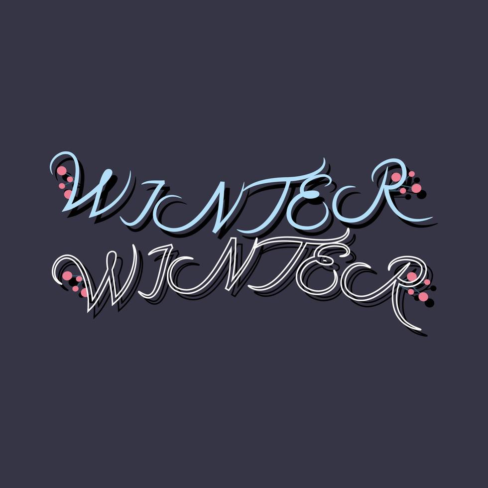 vinter- t-shirt design vektor