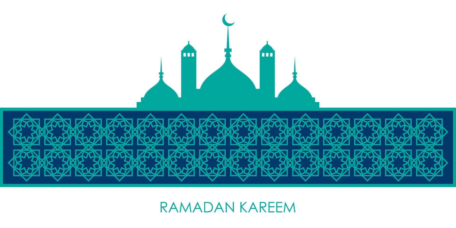 Ramadan Kareem. islamische Grußkartenvorlage mit Ramadan für Tapetendesign. Plakat, Medienbanner. Mosaik-Vektor-Illustration. kostenloser Vektor