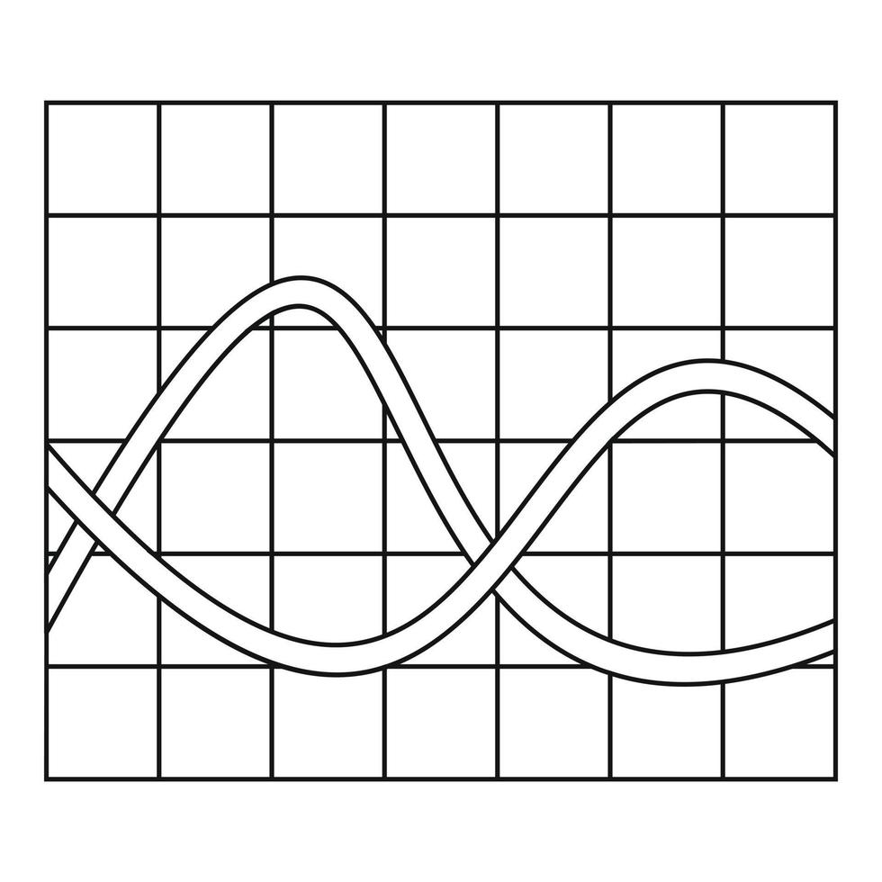 finansiera Diagram ikon vektor tunn linje