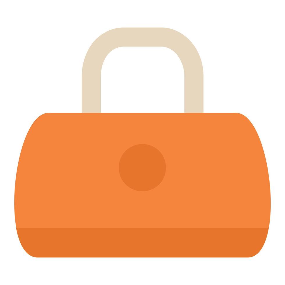 orange Ledertasche Symbol, flacher Stil vektor