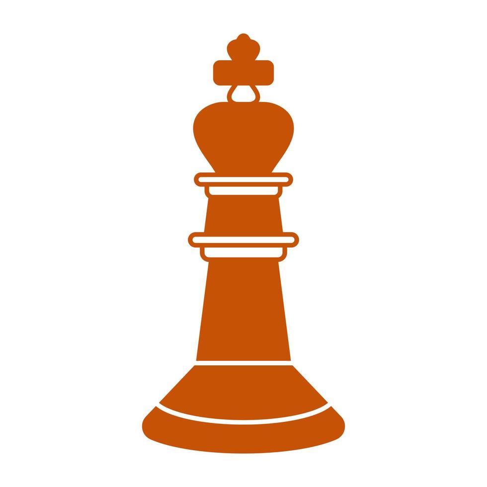 kung schack bit platt Färg ikon för appar eller webbplatser vektor