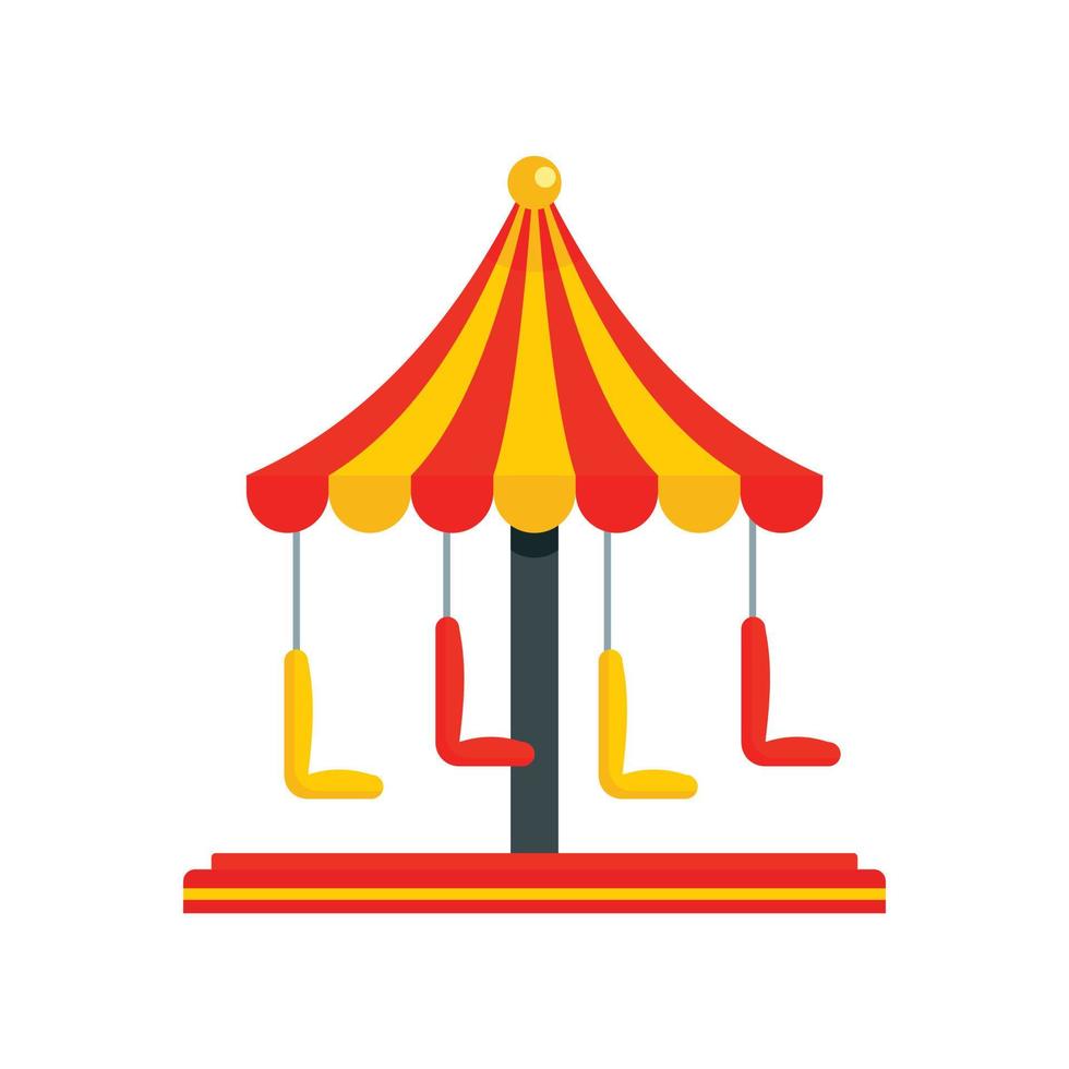 Zirkus-Karussell-Symbol, flacher Stil vektor