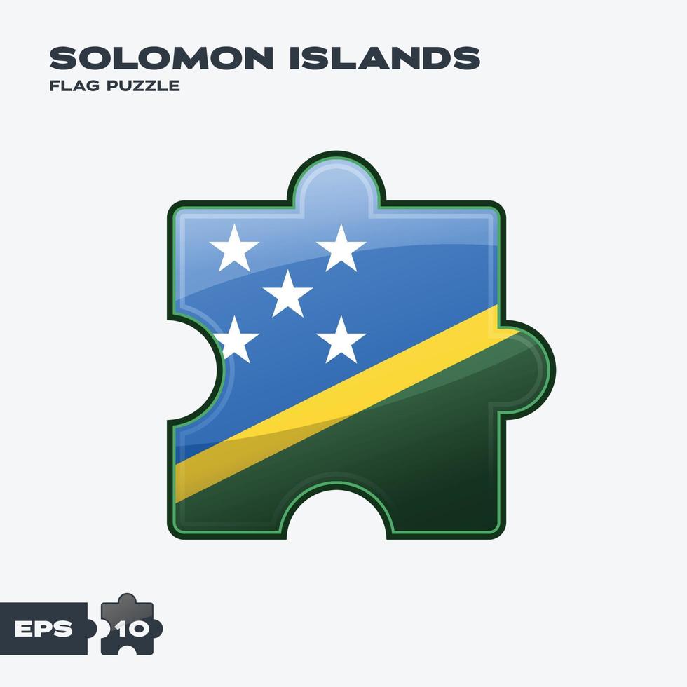 solomon öar flagga pussel vektor