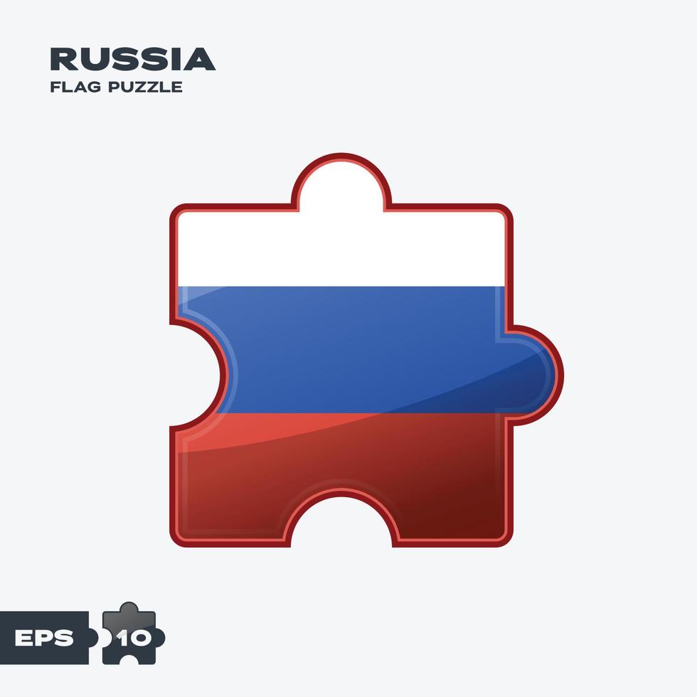 Russland-Flagge-Puzzle vektor