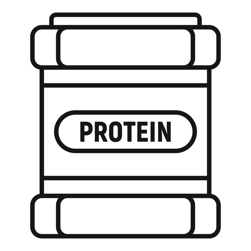 Protein-Sportglas-Symbol, Umrissstil vektor