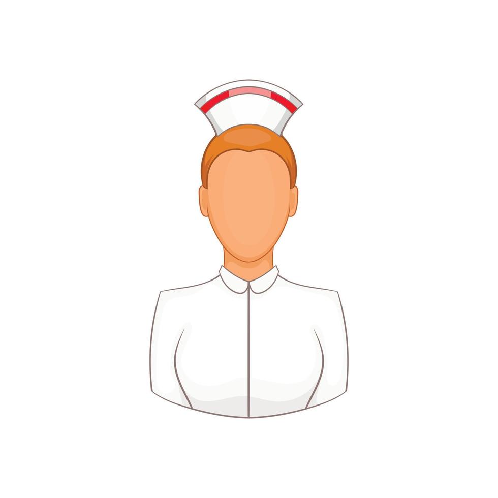 Krankenschwester-Symbol im Cartoon-Stil vektor