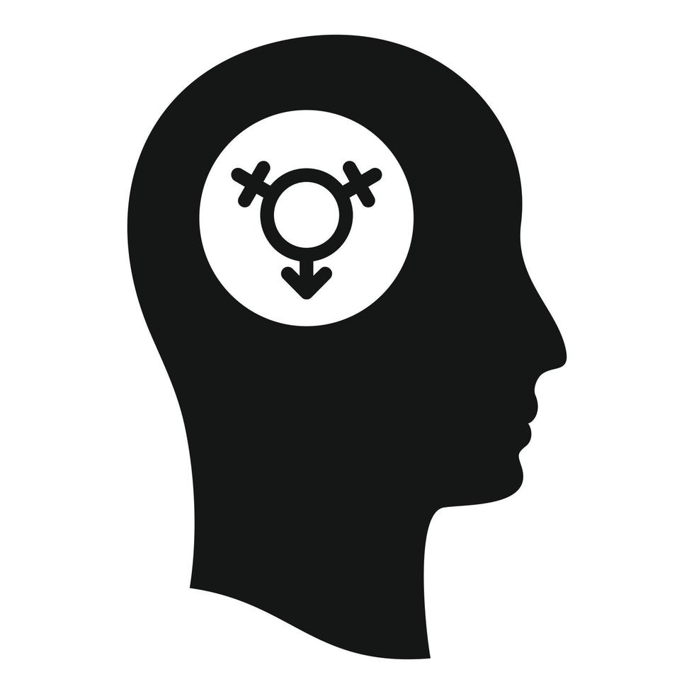 Mann Transgender-Ikone, einfacher Stil vektor