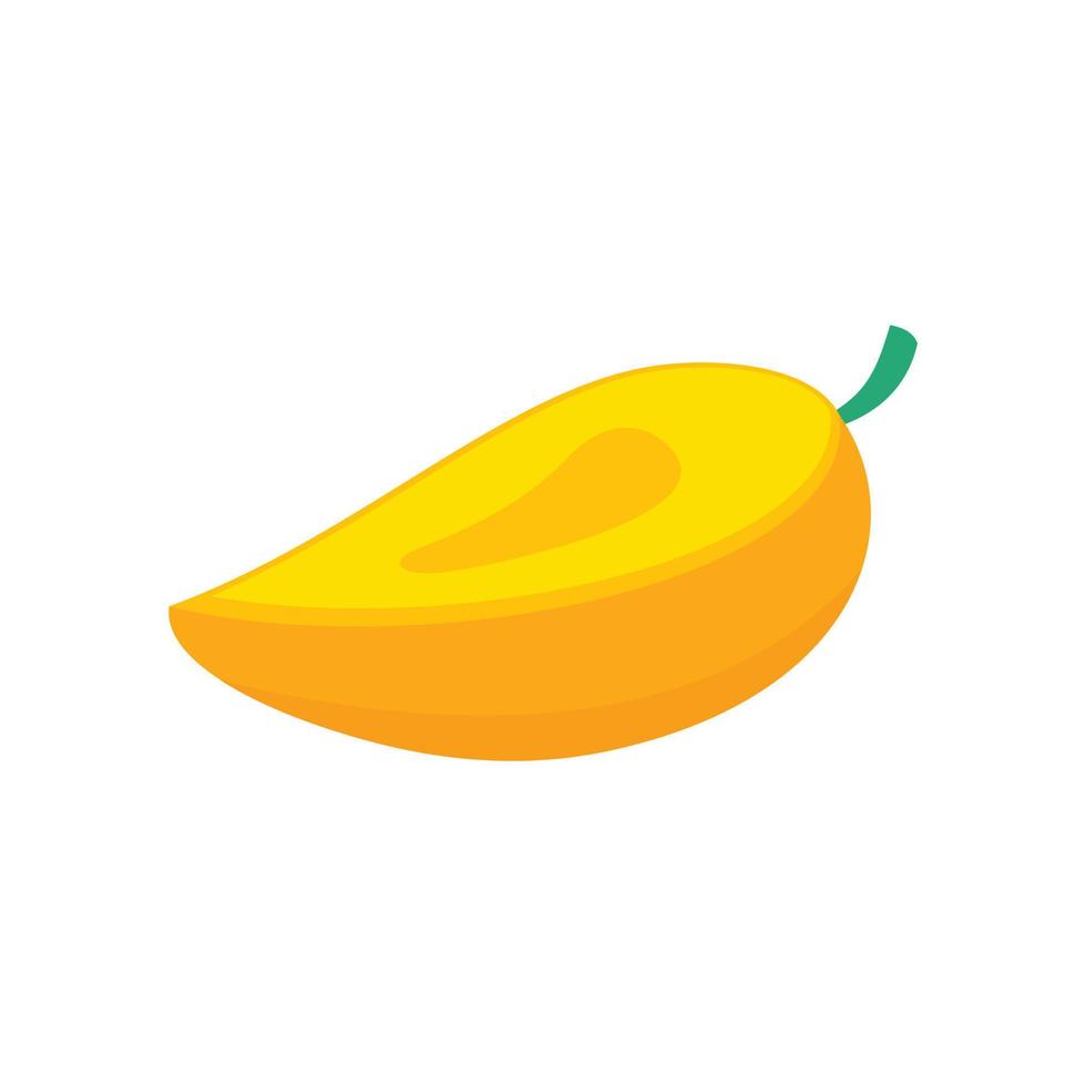 Frische Mango-Ikone, flacher Stil vektor