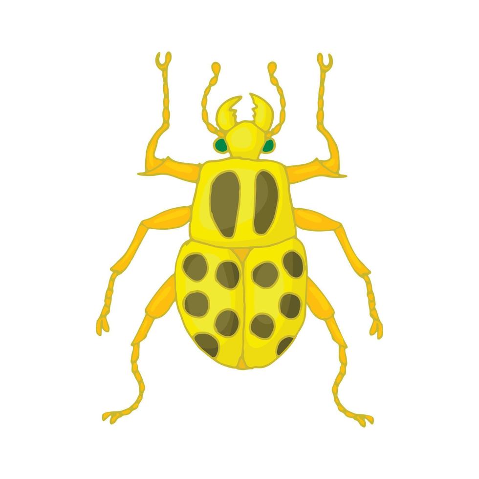 Insektenkäfer-Symbol, Cartoon-Stil vektor