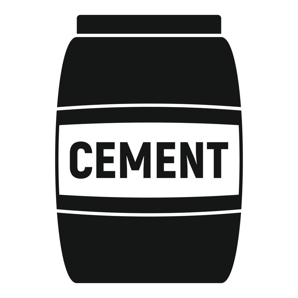 cement säck ikon, enkel stil vektor
