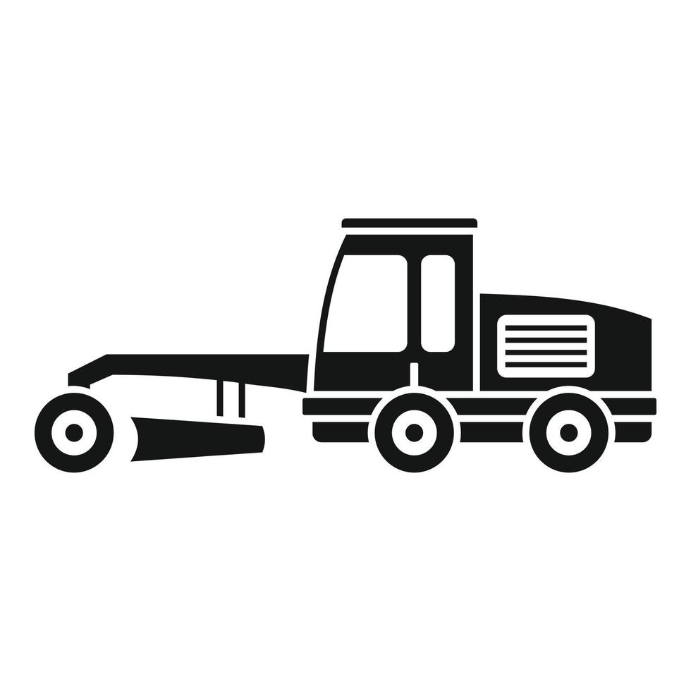 Grader-Maschinen-LKW-Symbol, einfacher Stil vektor