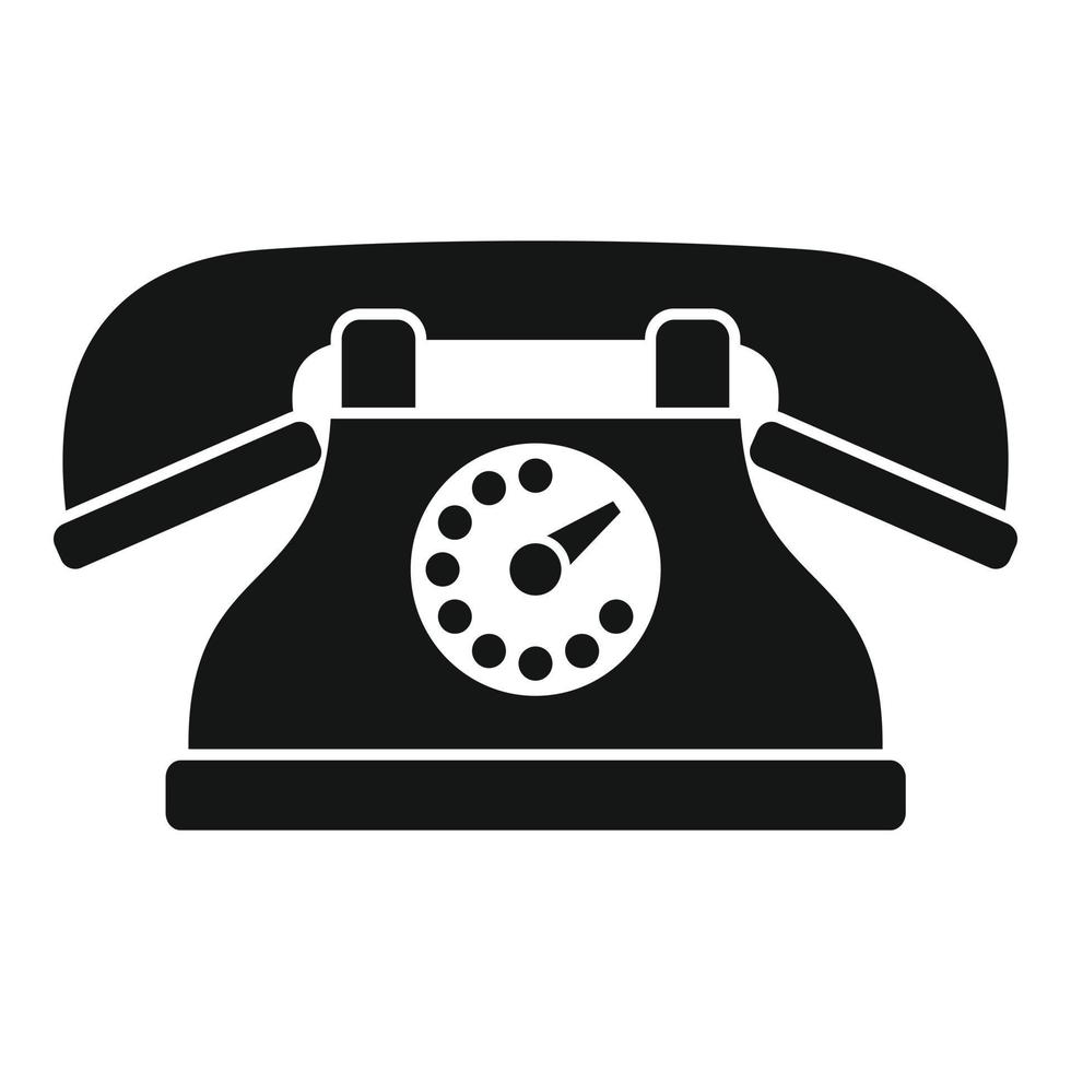 Zimmerservice-Telefonsymbol, einfacher Stil vektor