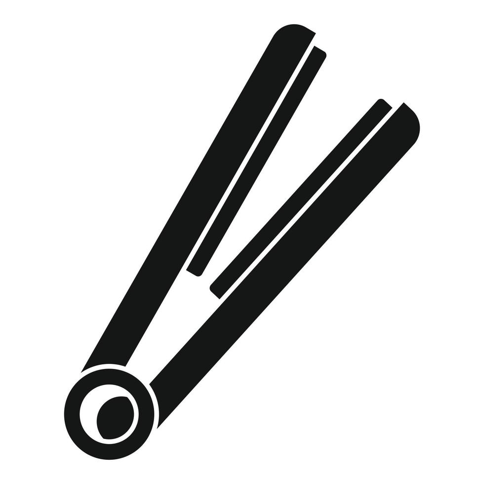 Stylist Haar Flacheisen Symbol, einfacher Stil vektor