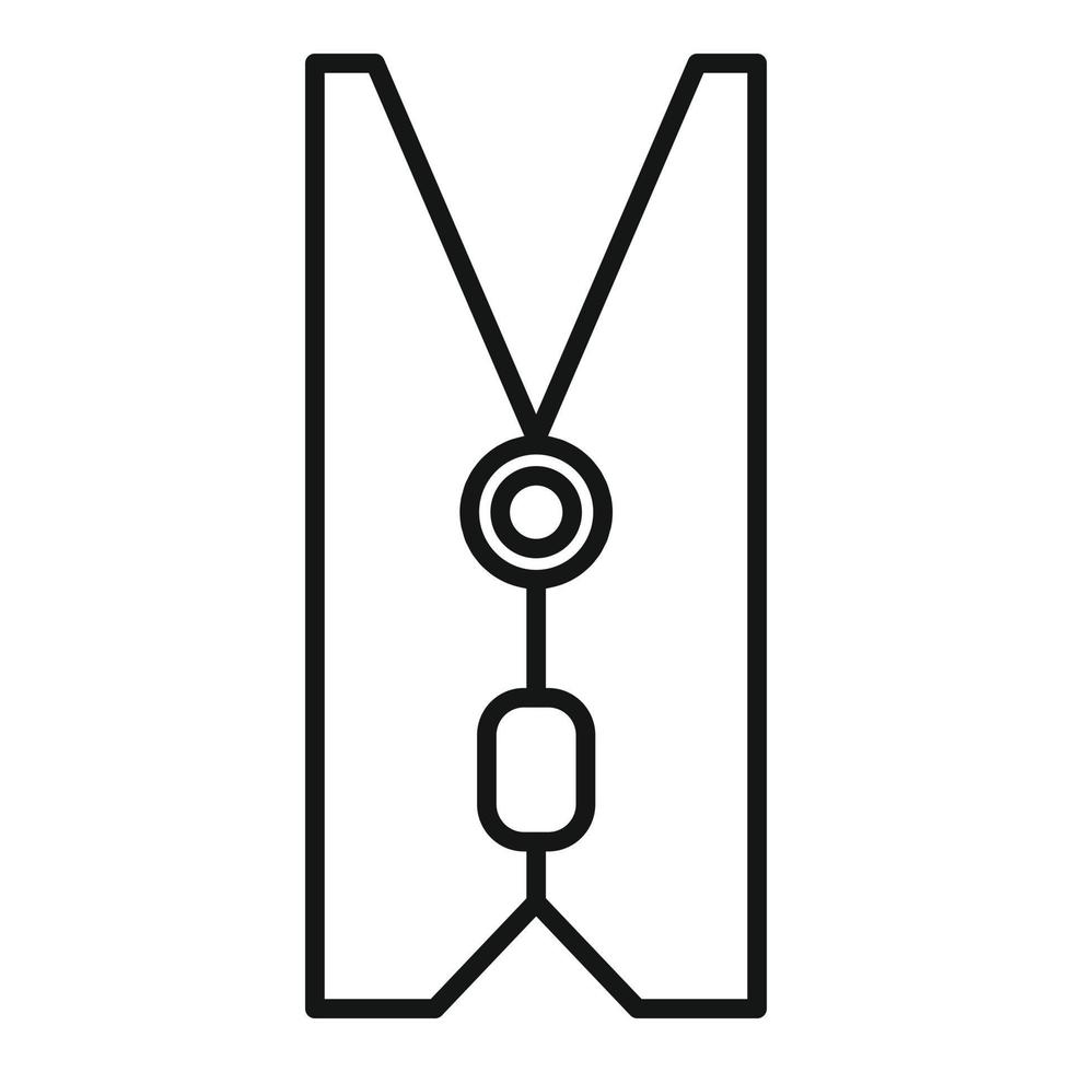 rep kläder stift ikon, översikt stil vektor