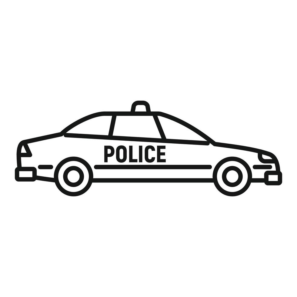 Polizeiauto-Symbol, Umrissstil vektor