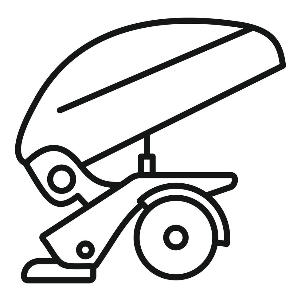 jordbruks trailer ikon, översikt stil vektor