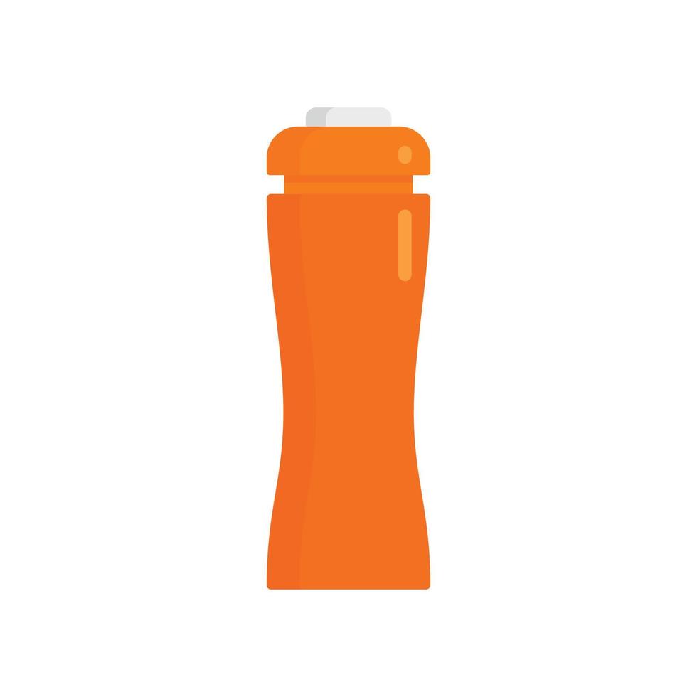 Kunststoff-Wasserflasche-Symbol, flacher Stil vektor